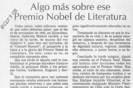 Algo más sobre ese Premio Nobel de Literatura  [artículo] Hugo Rolando Cortés.