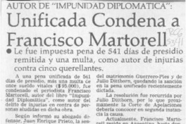 Unificada condena a Francisco Martorell  [artículo].