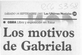 Los Motivos de Gabriela  [artículo].
