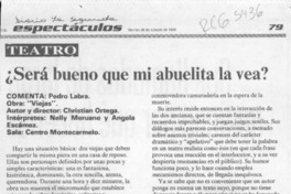 Será bueno que mi abuelita la vea?  [artículo] Pedro Labra.