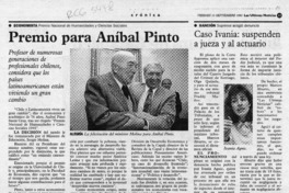 Premio para Aníbal Pinto  [artículo].