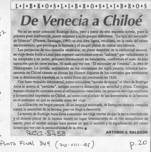 De Venecia a Chiloé