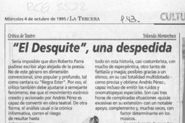 "El desquite", una despedida  [artículo] Yolanda Montecinos.