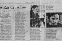 A ras del alma  [artículo] Ana María Larraín.