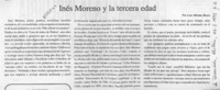 Inés Moreno y la tercera edad  [artículo] Luis Merino Reyes.
