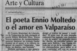 El poeta Ennio Moltedo o el amor en Valparaíso  [artículo] Luis Nicolini.