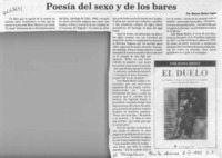 Poesía del sexo y de los bares  [artículo] Marino Muñoz Lagos.