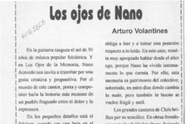 Los ojos de Nano  [artículo] Arturo Volantines.