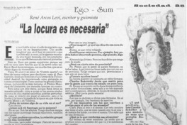 "La locura es necesaria"  [artículo] Ana María Sanhueza.