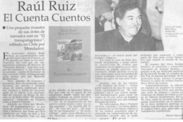 Raúl Ruiz, el cuenta cuentos  [artículo] Daniel Olave M.