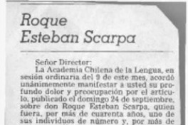 Roque Esteban Scarpa  [artículo] Alfredo Matus Olivier [y]José Luis Samaniego.