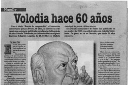 Volodia hace 60 años  [artículo] Genaro Prieto.