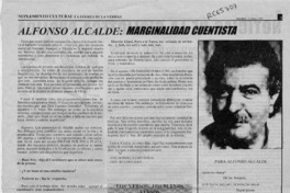 Alfonso Alcalde, marginalidad cuentista  [artículo] José Mansilla Contreras.
