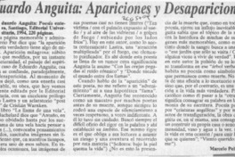 Eduardo Anguita, apariciones y desapariciones  [artículo] Marcelo Pellegrini.