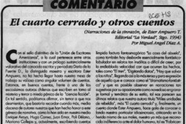 El cuarto cerrado y otros cuentos  [artículo] Miguel Angel Díaz.