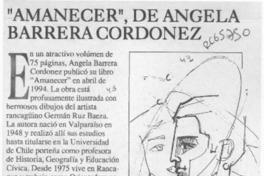 "Amanecer", de Angela Barrera Cordonez  [artículo].