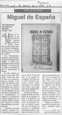 Miguel de España  [artículo] Luis Aguilera G.