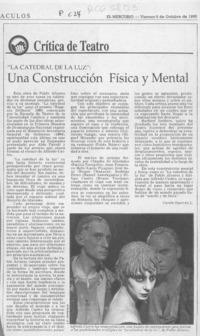 Una construcción física y mental  [artículo] Carola Oyarzún L.