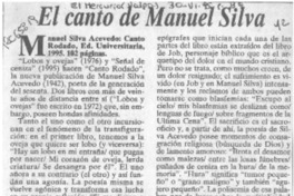 El canto de Manuel Silva  [artículo] Marcelo Pellegrini.
