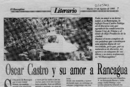 Oscar Castro y su amor a Rancagua  [artículo].