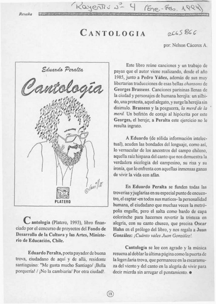 Cantología  [artículo] Nelson Cáceres A.
