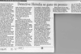 Detective Heredia se gana un premio  [artículo] Poli Délano.