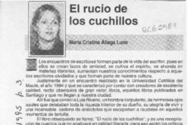 El rucio de los cuchillos  [artículo] María Cristina Aliaga Luna.