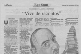 "Vivo de racontos"  [artículo] Ana María Sanhueza.