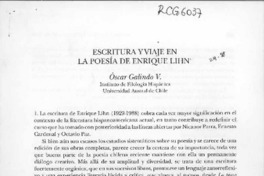 Escritura y viaje en la poesía de Enrique Lihn