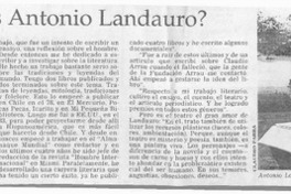 Quién es Antonio Landauro?  [artículo].