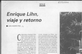 Enrique Lihn, viaje y retorno  [artículo] Juan Andrés Piña.