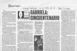 Gabriela, cincuentenario  [artículo] Filebo.