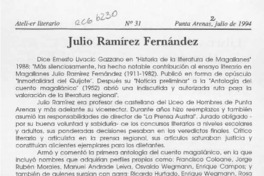 Julio Ramírez Fernández  [artículo].