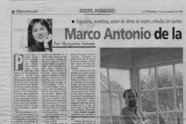 Marco Antonio de la Parra, de humor y de miseria  [artículo] Margarita Serrano.
