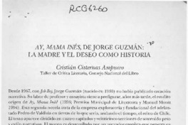 Ay mama Inés, de Jorge Guzmán, la madre y el deseo como historia
