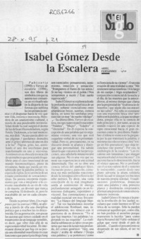 Isabel Gómez desde la escalera  [artículo] Ariel Fernández.