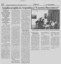 Amplia acogida en Argentina a "Cuentos Bioceánicos"