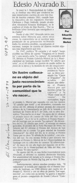 Edesio Alvarado B.  [artículo] Eduardo Nievas Muñoz