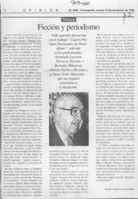 Ficción y periodismo  [artículo] Sergio Ramón Fuentealba