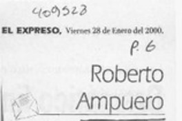 Roberto Ampuero  [artículo] Hernán Navarrete Rojas