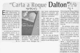 "Carta a Roque Dalton"  [artículo] Pablo Elizondo