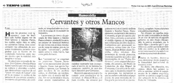 Cervantes y otros mancos  [artículo] Filebo