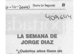 La Semana de Jorge Díaz  [artículo]