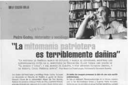 "La mitomanía patriotera es terriblemente dañina"  [artículo] Marcela Fuentealba