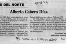 Alberto Cabero Díaz  [artículo] Gerardo Claps Gallo