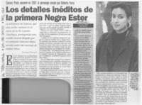 Los detalles inéditos de la primera Negra Ester  [artículo] Lepoldo Pulgar I.