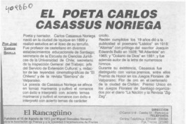 El poeta Carlos Casassus Noriega  [artículo] José Vargas Badilla