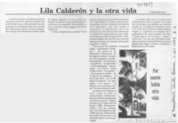 Lila Calderón y la otra vida  [artículo] Marino Muñoz Lagos