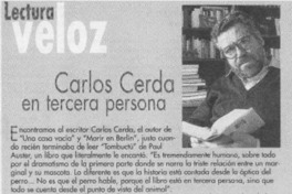 Carlos Cerda en tercera persona  [artículo] Alfredo López Jiménez