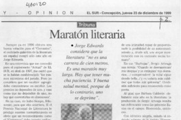 Maratón literaria  [artículo] Sergio Ramón Fuentealba